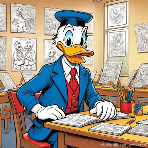 Donald Duck in animated scene