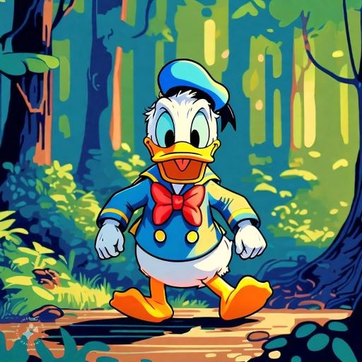 Donald Duck in action