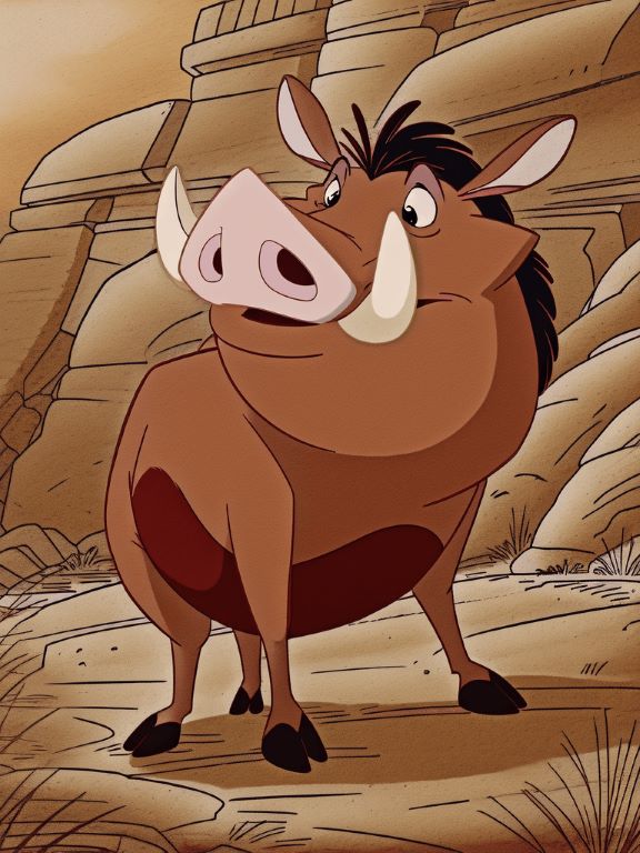 Pumbaa cartoon