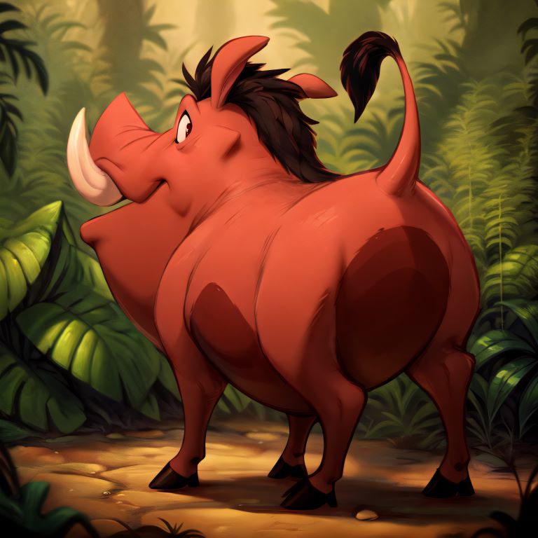 Pumbaa's character design