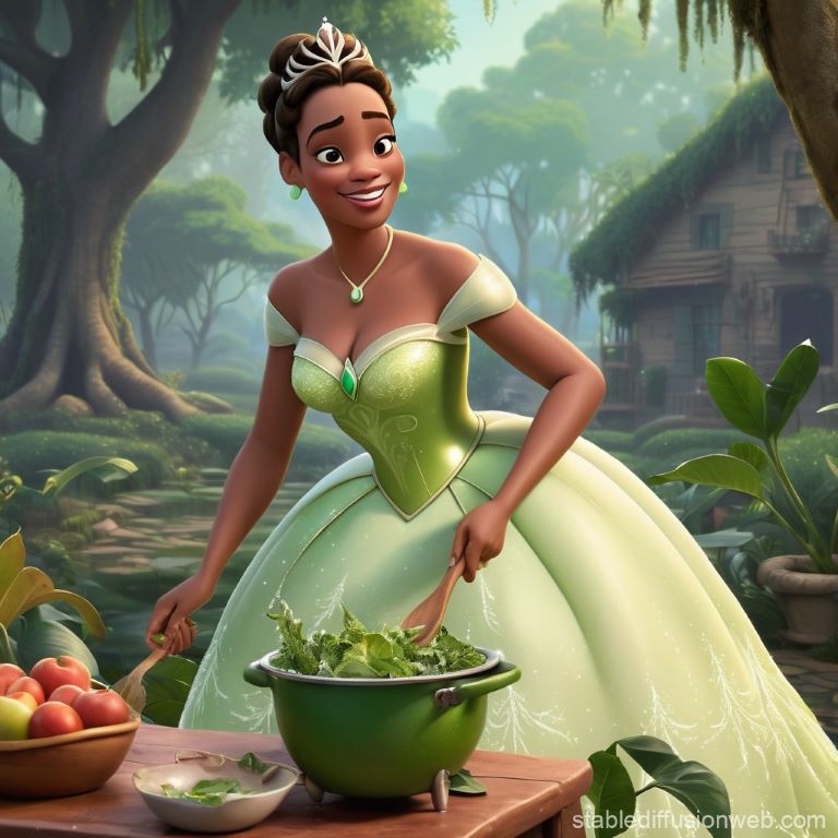 Princess Tiana in royal attire