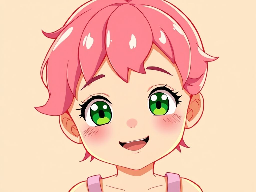 Anya Forger - The Telepathic Child Anya Forger's charming portrait with her signature pink hair and green eyes