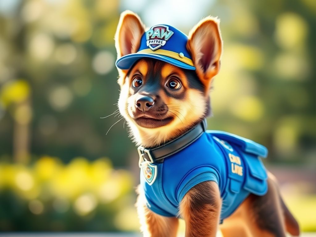 Chase - The Courageous Police Pup Chase, the brave police pup from Paw Patrol