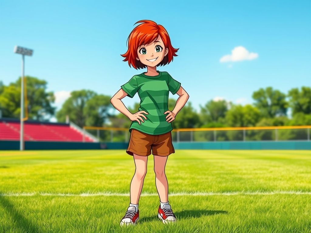 Peppermint Patty - Peanuts' Star Athlete Peppermint Patty leaning against a tree