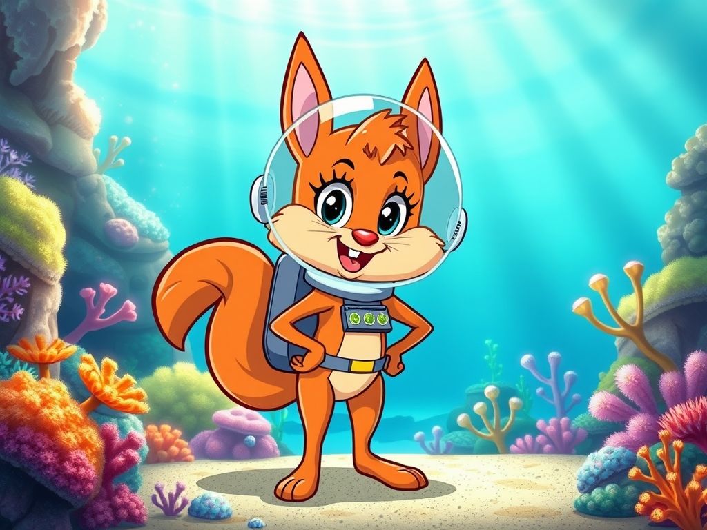 Sandy Cheeks - Scientist, Adventurer, Texan! Sandy Cheeks in her diving suit
