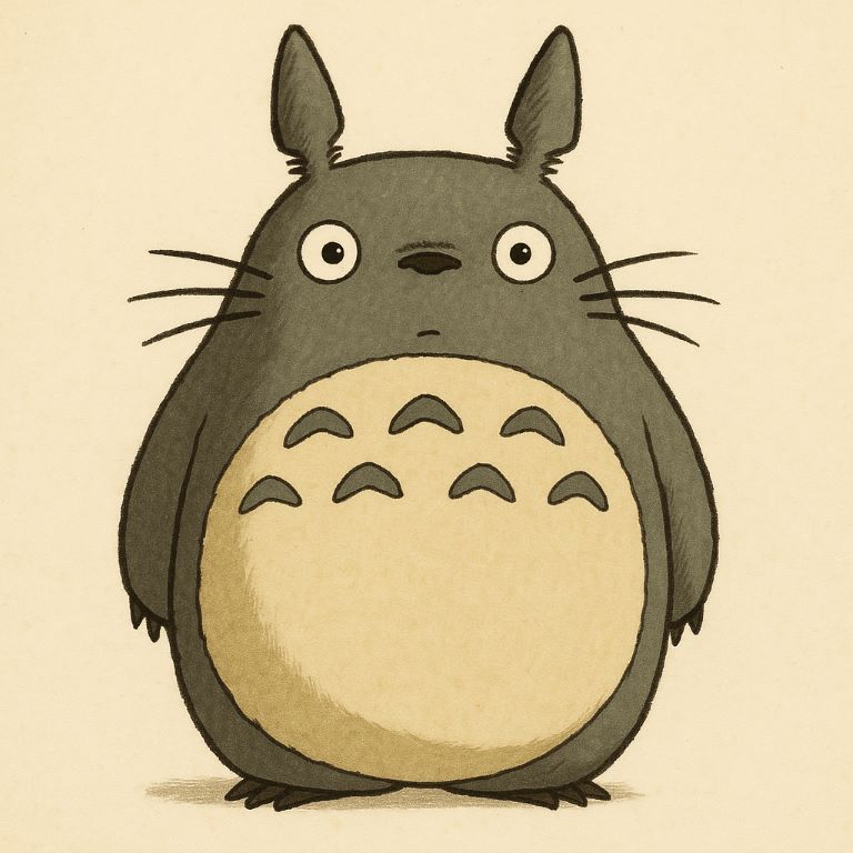 Classic Totoro Totoro in classic Studio Ghibli animation style